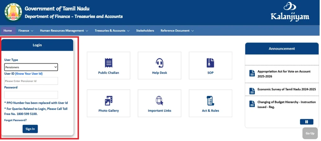 IFHRMS Login For Pensioners